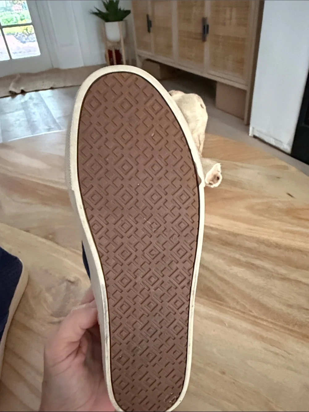 Tory Burch Jesse Navy Perforated Slip-On Sneakers